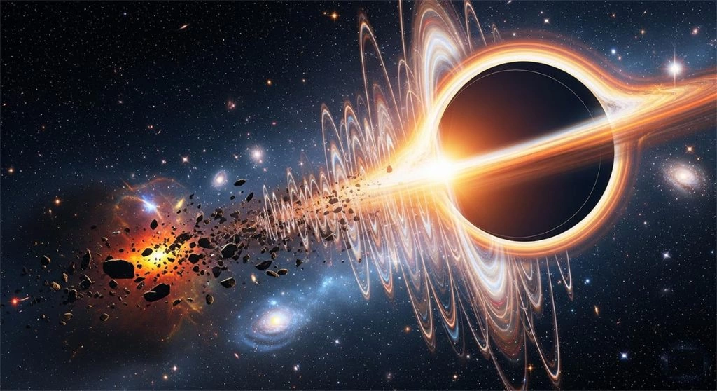 شنیدن «ضربه» یک سیاهچاله در فضا: اندازهگیری سرعت و جهت حرکت بازتابی با استفاده از امواج گرانشی