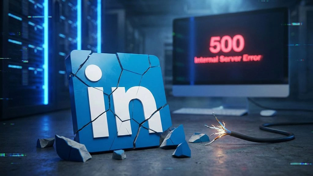 فوری: لینکدین از دسترس خارج شد؛ ارور ۵۰۰ و اختلال سراسری!
