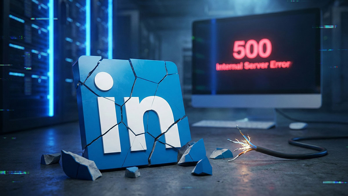فوری: لینکدین از دسترس خارج شد؛ ارور ۵۰۰ و اختلال سراسری!