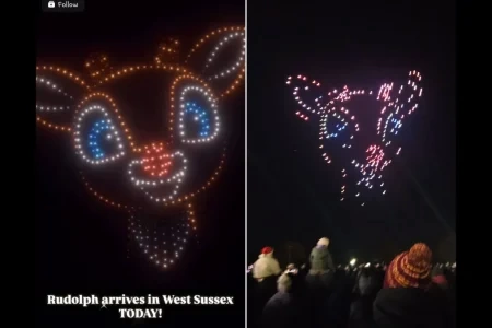 نمایش پهپادی کریسمس که تبدیل به نا امیدی و مسخره‌بازی شد!