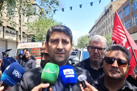 بالن فضایی و فیبر نوری به کمک پوشش ارتباطی مراسم وداع آمدند