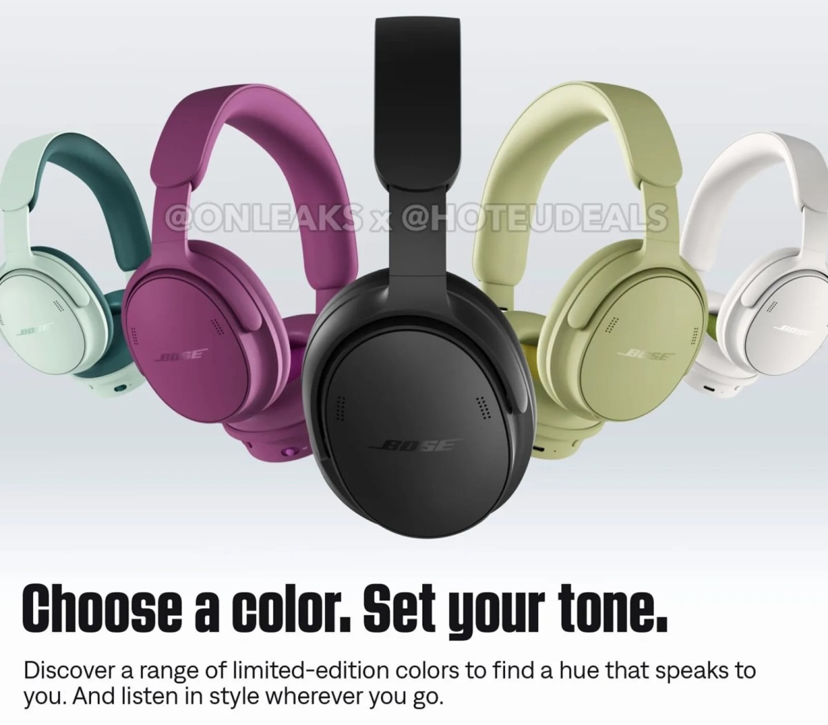 رندرهای هدفون Bose QuietComfort نسل دوم فاش شد؛ طراحی جدید و ۶ رنگ متفاوت در راه است