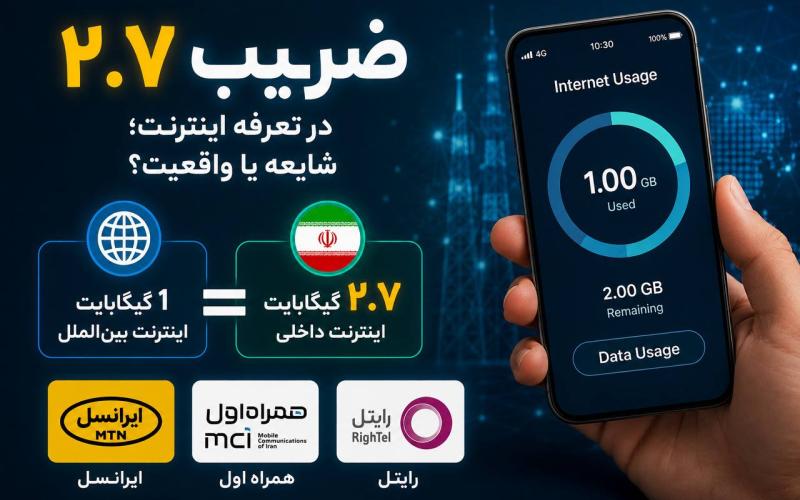 ضریب ۲.۷ در تعرفه اینترنت واقعیت دارد یا شایعه است؟ توضیح درباره نحوه محاسبه مصرف کاربران